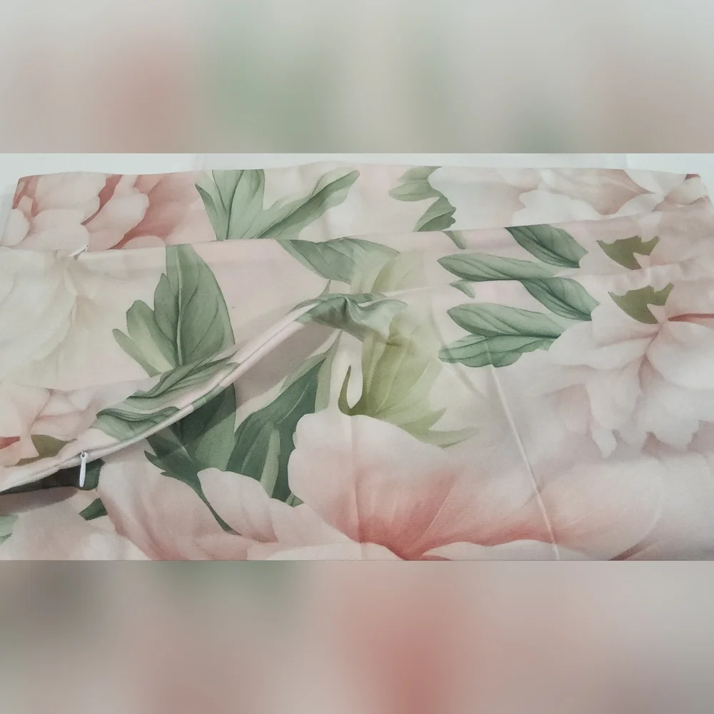 Pink Floral Throw Pillow Covers‎ 18x18 Set of 2, Decorative Peony Flower Cushion